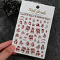 Winter Christmas Atmosphere Nail Stickers Snowman Snowflake Wapiti Self-adhesive High Quality Cute Nail Stickers Nail Art Deco
