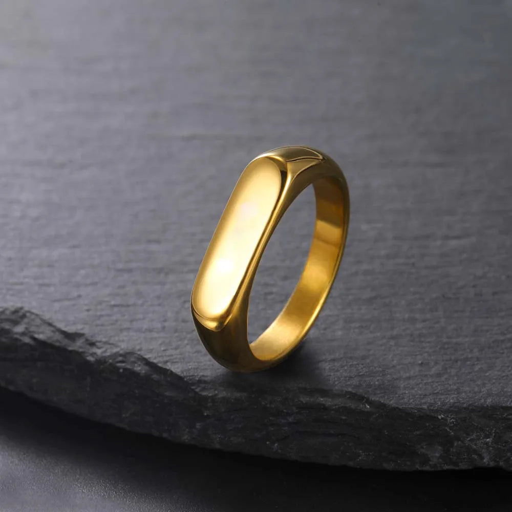 Couple Engrave Name Finger Ring Personalized Custom Gift For Woman Men Wedding Marry Love Silver Color Stainless Steel Jewelry