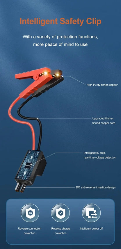 EAFC 1200A Car Jump Starter Air Pump Portable 2 in 1 Air Compressor Multi-function Tire Inflator Auto Portable Battery Starter