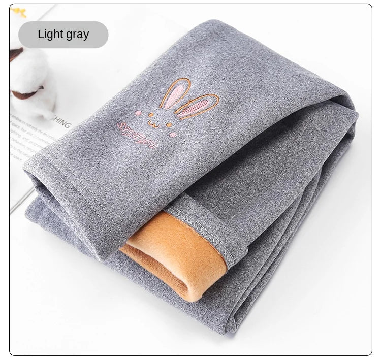 Autumn Winter Children Girl's Legging Thicken Warm Kids Girl Warm Plush Legging Trousers Elastic Waist Leggings Kids Pants