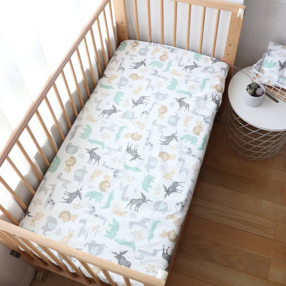 Baby Crib Fitted Sheet Newborns Bed Linen Children Cotton Cot Mattress Cover Protector For Toddler 130x70cm Allow Custom Size