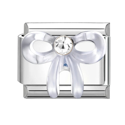 Y2K Butterfly Bow Knot Heart Star Moon Zircon Daisy Cross Italian Charm Links Fit 9mm Stainless Steel Bracelet DIY Making Gifts