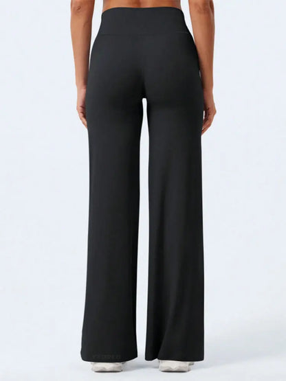 Pilates Straight Leg Yoga Pants Lightweight Soft Stretchy Wide Leg Trouser Casual Yoga And Running Sweatpants All Season Legging