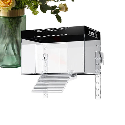 Over Tank Turtle Basking Land Anti-Slip Reptile Resting Land Animal Observation With Ramp Aquatic Terrapin Enclosure Cage