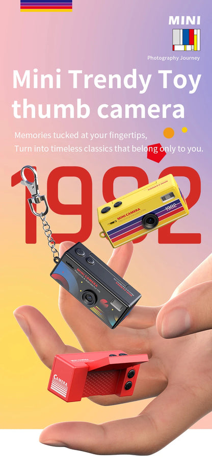 Ourlife Thumb Keychain Camera 0.96inch Flip Screen Retro CCD Mini Digital Camera 720P Very Small Camcorder Video Recorder