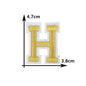 26 English gold letters Hot-melt adhesive ironing embroidery Patch DIY sewing decorative clothes patch