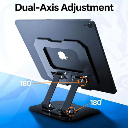 360° Rotatable Tablet Stand Adjustable Foldable Desktop Stand Holder Compatible For 4.7-12 Inch Ipad Pro/Air/Min Laptop Tablet