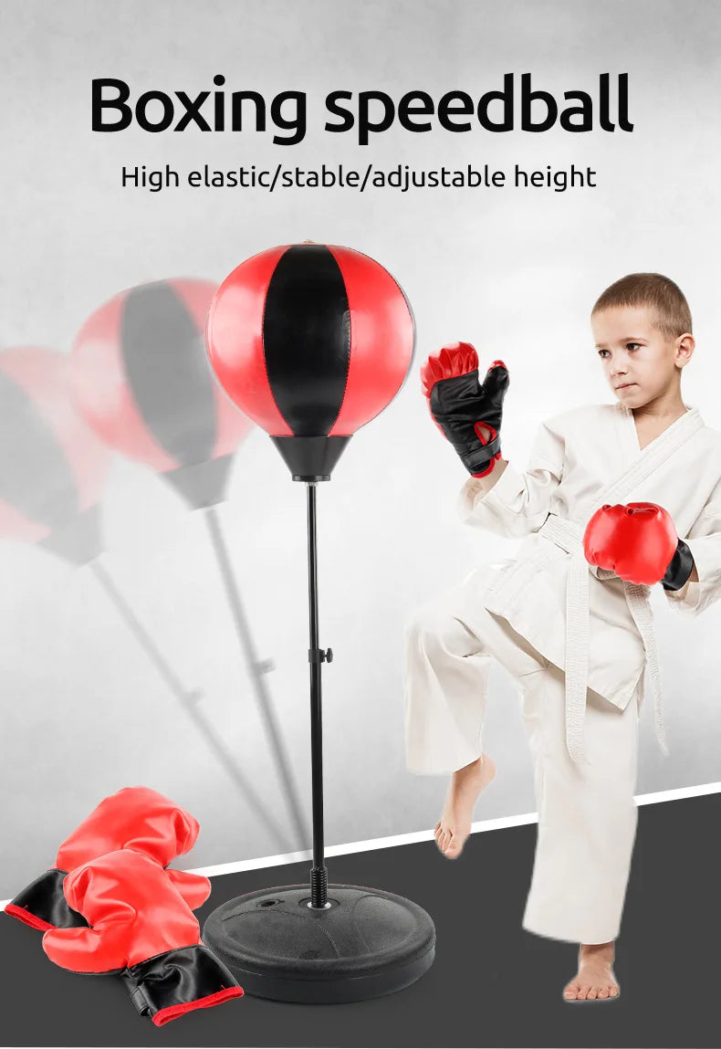 Children's Standing Inflatable Boxing Balls with Hand Pumps Gloves Sports Toys Indoor Outdoor Fun Sports Toy Set Christmas Gifts for Kids Boys and Girls Ship From Germany Fast Delivery