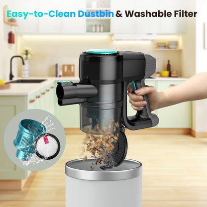 N3T Cordless Stick Vacuum 6 in 1 Handheld Vacuum Cleaner with LED Brush 40 Mins Runtime Self Standing for Pet Hair Hard Floor Carpet
