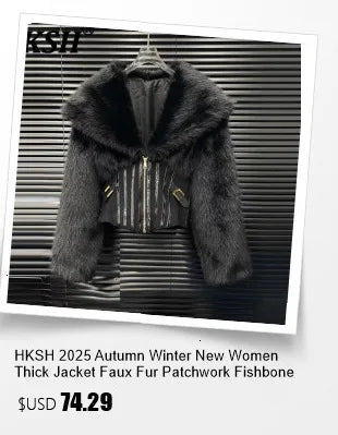 HKSH Outdoor Light Sport Color Contrast Hooded Down Jacket Women's Winter Mountain Leisure Waterproof Climbing Cotton Coat H2887