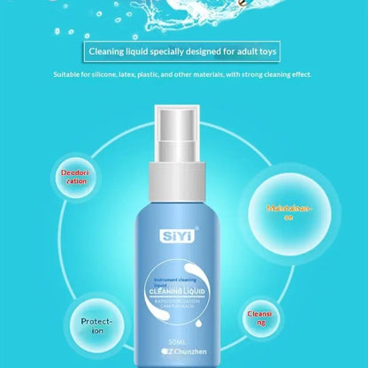 50ml Anti-bacterial Sex Toy Cleaner Disinfection Liquid for Vibrator Body Safe Cleaning Spray Bottle Sex Products Sterilization