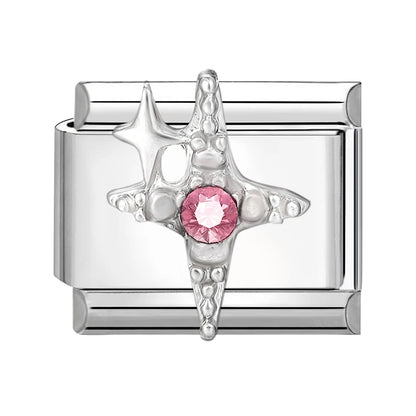 Fashion Heart Bow Knot Butterfly Star Rose Flowers Italian Charm Links Fit 9mm Stainless Steel Bracelet Women DIY Making Gift