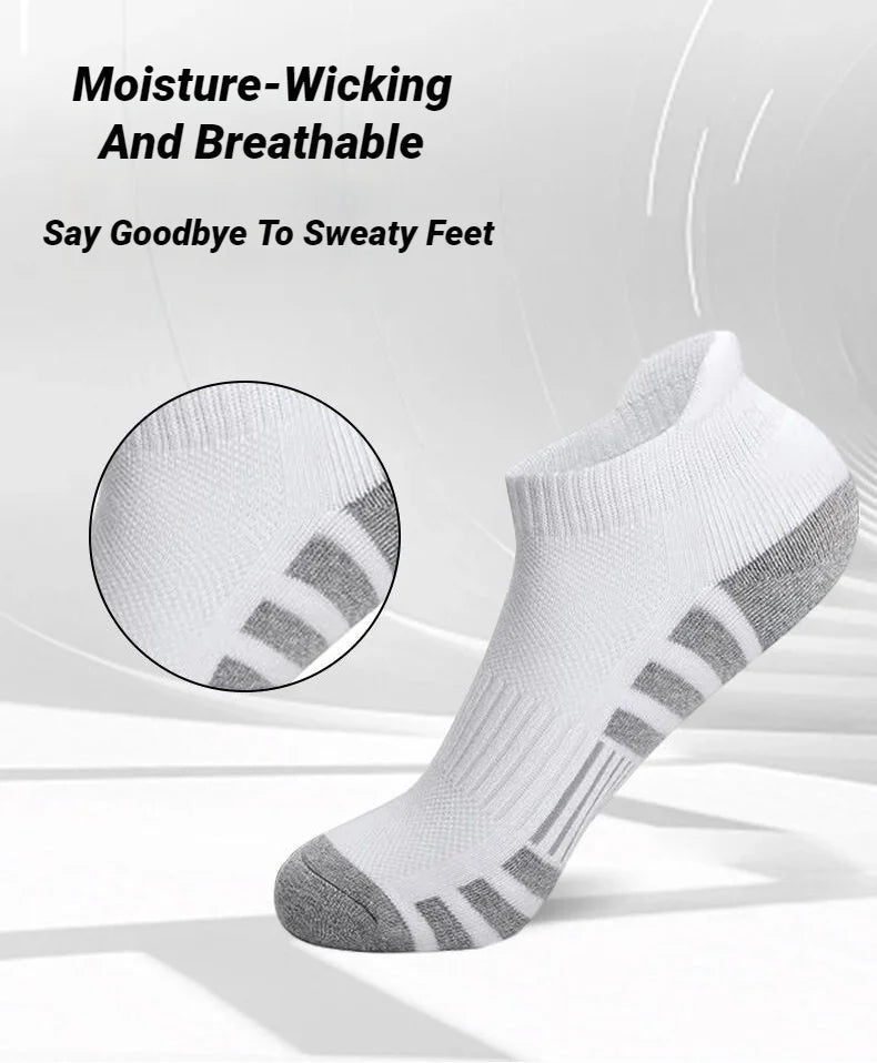 3 Pairs Ankle Athletic Running Socks Cushioned  Breathable Low Cut Sports Tab Socks For Men And Women