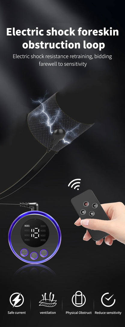 Electro Penis Sleeve Vibrator For Men Penis Cock Ring Masturbation Conductive Enlargement Stimulator Massage Sex Toys For Men