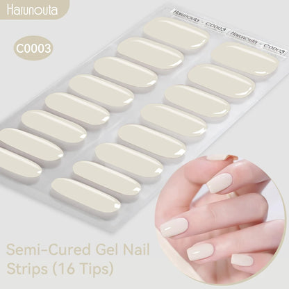 Gradient Auroras Semi Cured Gel Nail Strips Sparkly Shinning DIY Gel Polish Stickers for Nails Works with UV/LED Nail Lamps
