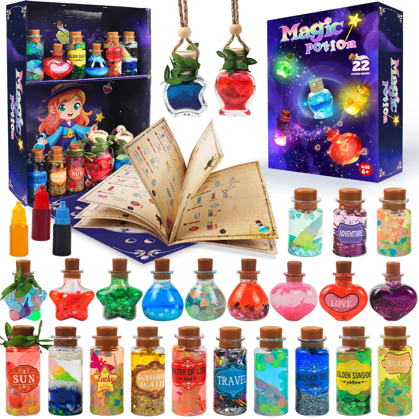 DIY Fairy Magical Potions Kit Horror Halloween Christmas Gifts Witches' Magical Color Changing Freezing Potions Art Craft Kit