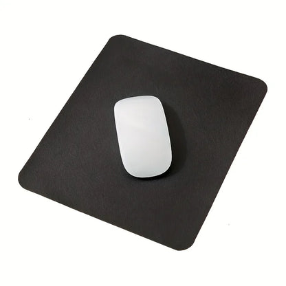 Simple Solid Color PU Leather Mouse Mat Anti Slip Waterproof Mouse Pad School Family Supplies Desk Set For Laptops PC Computer