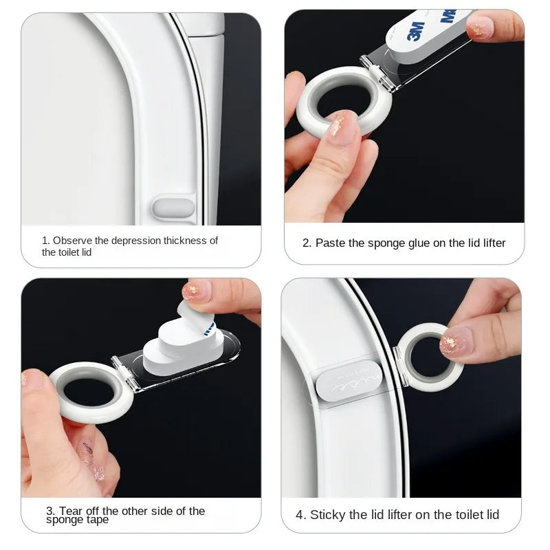 Multifunction Toilet Lid Lifter Handle Pot Seat Lifter Avoid Touching Toilet Lid Fashionable Ring Seat Lifter For WC Accessories