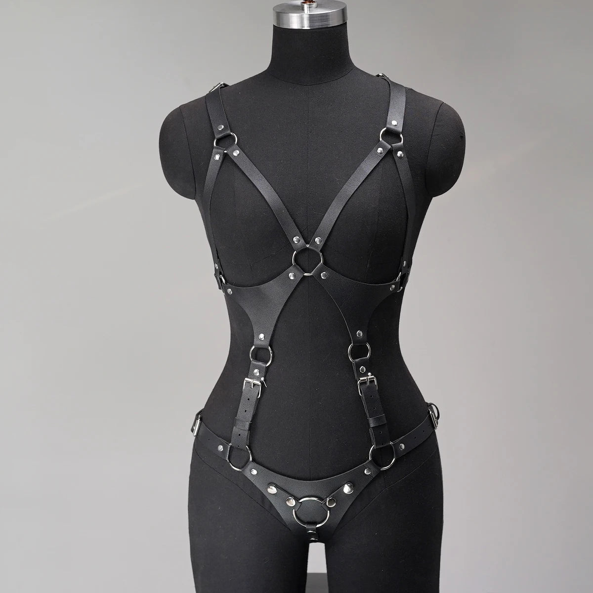 Full Body Leather Harness Daily Outfit Women Body Harness BDSM Lingerie Rave Outfit Bondage Harness Full Body BDSM Lingerie Set