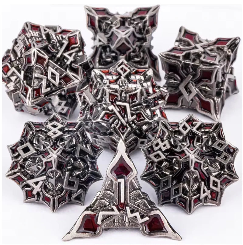 7pcs DND Metal Dice Set MTR Polyhedral Dice for Dungeons And Dragons Role Playing Games D&D Dice Set Dnd Gifts