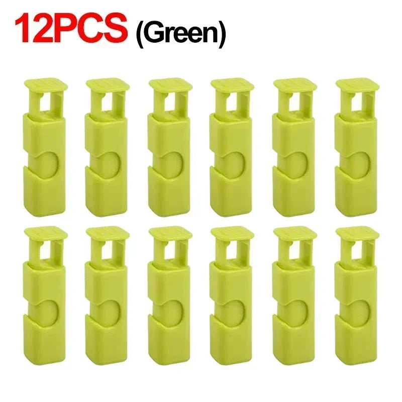 12 PCS Reusable Bread Bag Clips Fresh Food Seal Plastic Spring Clip Snack Storage for Home Kitchen