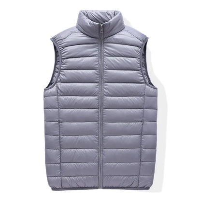 Men's Sleeveless Puffer Jacket 2023 New Autumn Spring Lightweight Water-Resistant Packable Men Down Vest Coat