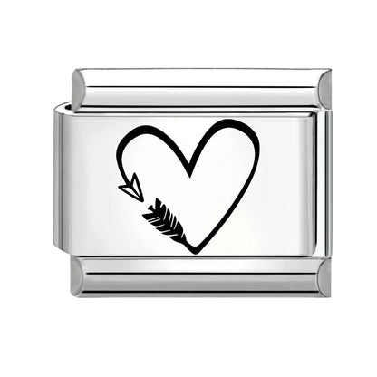 New Design Heart Star Eyes Cat Paws Butterfly Italian Charm Links Stainless Steel Fit 9mm Bracelet Jewelry DIY Making Gifts