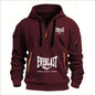 Fashion autumn and winter men's brand clothing multi-zipper design printed hoodie casual sweatshirt loose hooded jumper