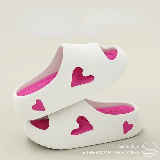 Summer Indoor Outdoor Women Sandal Platform Style Soft EVA Non Slip Love Design Home House Slippers Beach Slides Flip Flops shoe