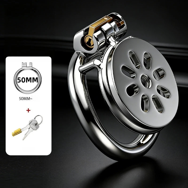 Male Super Mini Stainless Steel Chastity Cage Breathable Hole Lock Cock Ring BDSM Bondage Sissy Gay Adult Toy 18+