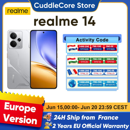 realme 14 5G Smartphone processor 4st Generation 6 Smartphone, battery 6000mah Titan, Amole screen of inches to Hz, 45 W fast charging, camera of 50px, NFC