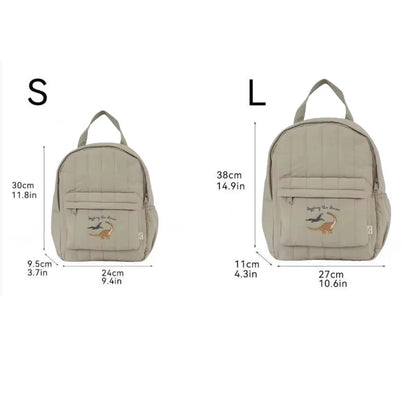 2025 New Design Cartoon Childrens Backpack Animal Embroidery Pattern School Bag Boys Girls Toddler Kindergarten Kids Backpack