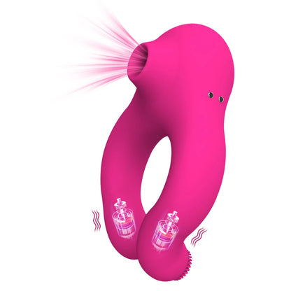 Delayed Ejaculation Penis Ring Sex Shop Soft Material Cock Ring Sucking Clit Stimulator Scrotum Massager Sex Toys for Couple
