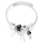New Trendy Rhinestones Dragonfly Crystal Beaded Pendant Bracelet Stainless Steel 4 Colors Closure Bangles Women Bracelet Jewelry