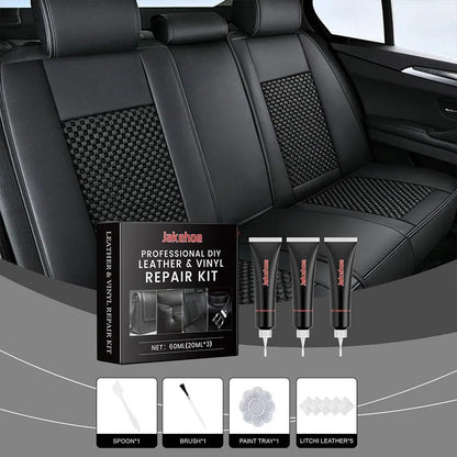 60ml Car Care Kit Liquid Leather Skin Refurbish Repair Tool Auto Seat Sofa Coats Holes Scratch Cracks Restoration Black
