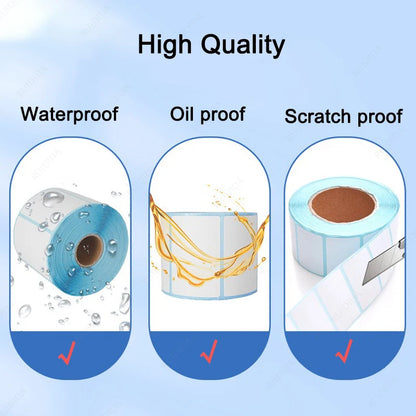 Width 40/50/60/70/80/90/100mm Self-Adhesive Stickers Shipping Thermal Label Barcode SKU Label Price Tag no Carbon Band Required