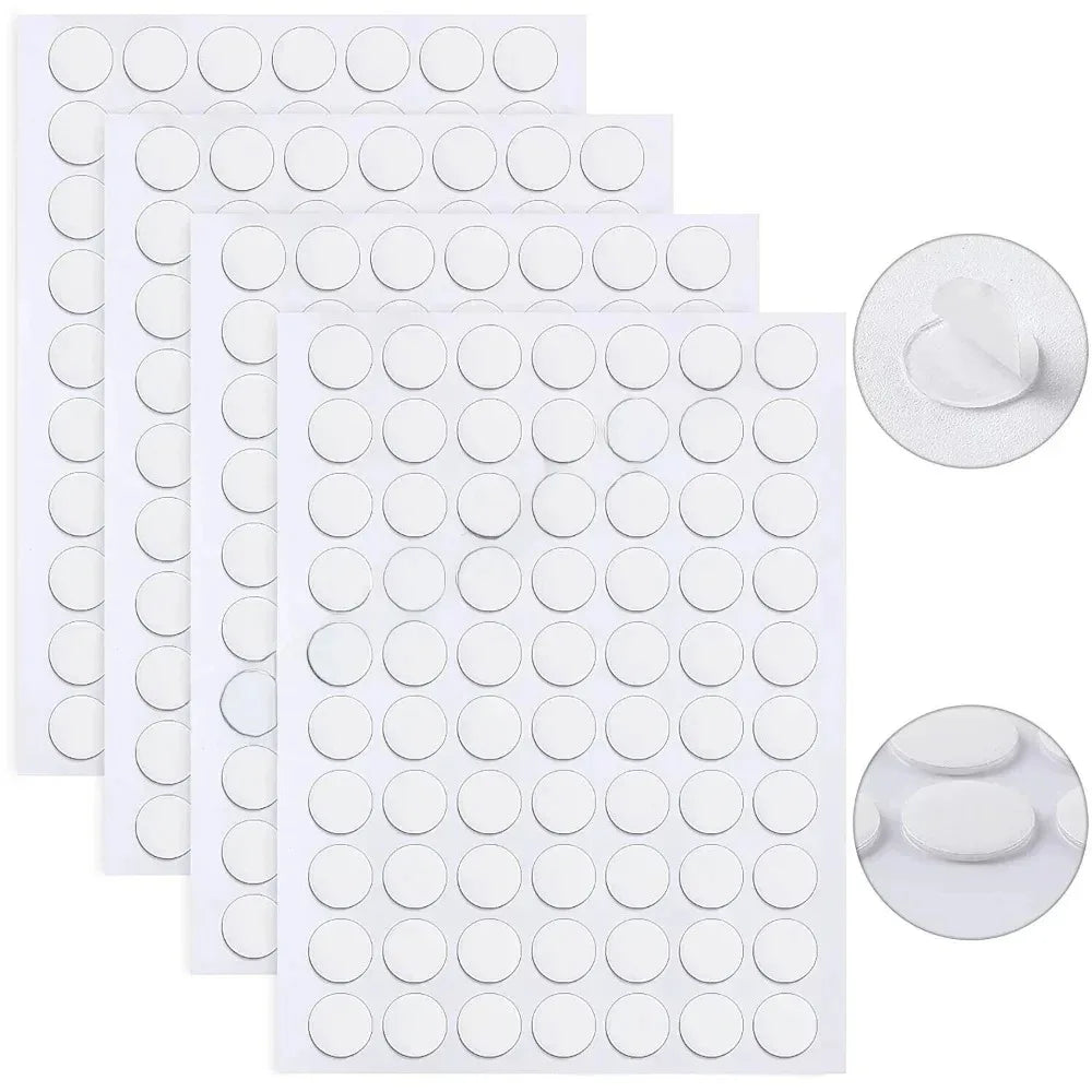 100pcs 1cm Adhesive Double Sided Tape Stickers Removable Round Sticky Tack No Trace Small Stickers for Festival Decoration