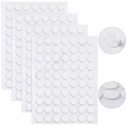 100pcs 1cm Adhesive Double Sided Tape Stickers Removable Round Sticky Tack No Trace Small Stickers for Festival Decoration