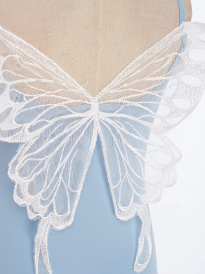 New Girls Ballet Leotards Kids Child Sleeveless Fairy Butterfly Wing Hollow Stitching Gymnastics Leotard Professional Stage Wear