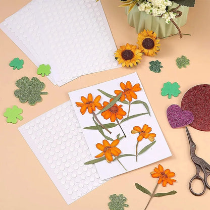 100pcs 1cm Adhesive Double Sided Tape Stickers Removable Round Sticky Tack No Trace Small Stickers for Festival Decoration