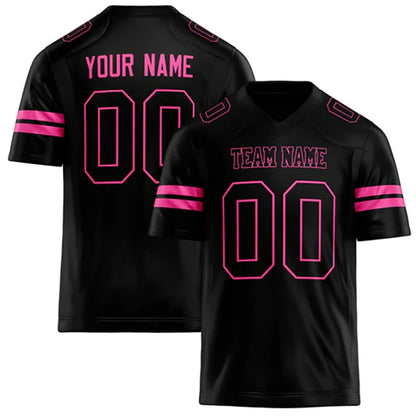 Customized Team Name Number Name Rugby T-shirt Personalized DIY V Neck Black Mens Sports T Shirt Loose Quick Dry Team Uniforms
