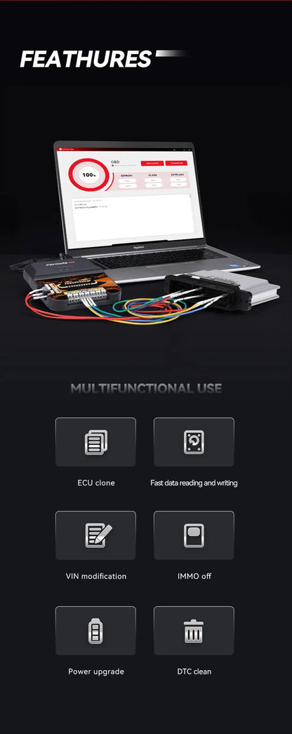 2025 FormulaFLash ECU TCU Chip Tuning Programmer Supports Bench Boot Mode Read Write EEPROM / FLASH MD1CS018 MD1CS016