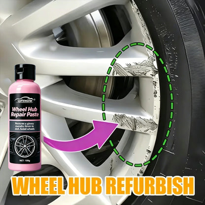 Wheel Hub Repair Paste, Professional Car Alloy Wheel Scratch Remover, Rust & Oxidation Cleaner, Auto Rim Refurbish Shine Restore