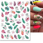 3d Nail Art Decals Elegant White RoyalBlue Roses Flowers Adhesive Sliders Nail Stickers Decoration For Nail Manicure