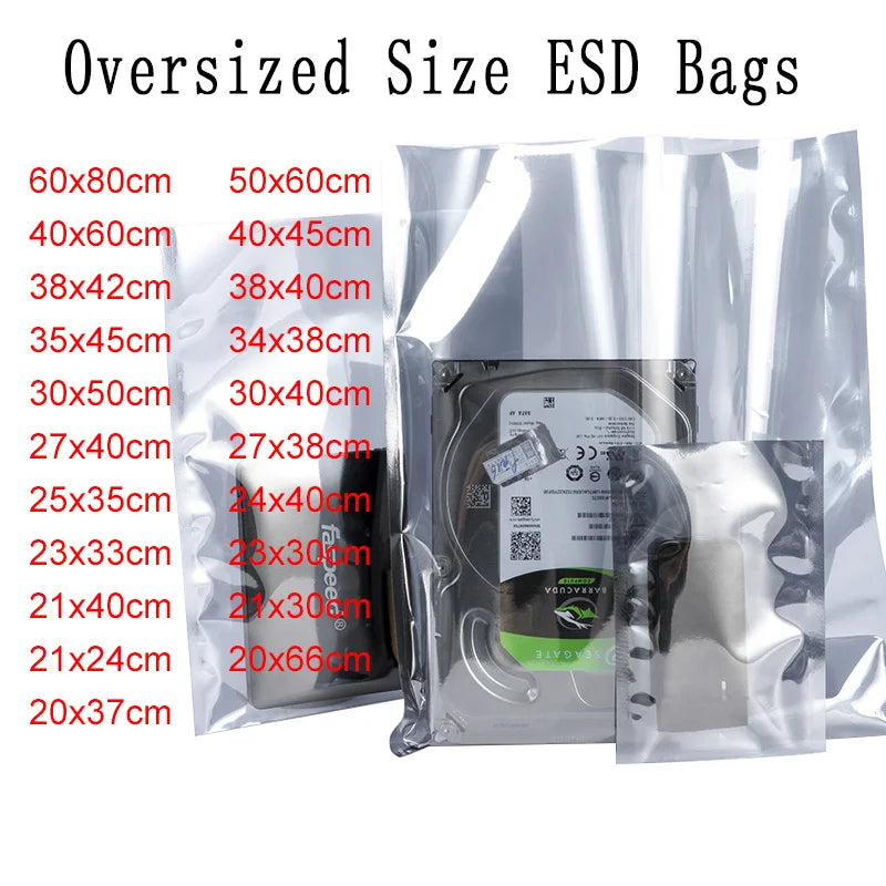 ESD Bag with Top Open Anti Static Shielding Package for Storage Electronic Components PCB Board Protection USB Pouches
