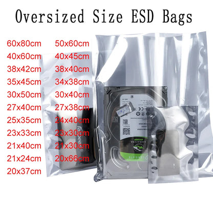 ESD Bag with Top Open Anti Static Shielding Package for Storage Electronic Components PCB Board Protection USB Pouches