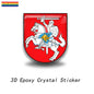 3D Dome Sticker Belarus Flag National Emblem Shield Car Motorcycle Helmet Laptop Vinyl Waterproof Stereo epoxy resin Sticker