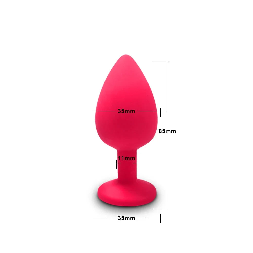 S/M/L Soft Silicone Anal Plug Mini Erotic Butt Plug Sex Toy for Anal Toy Beginner Men Women Gay Couples Prostate Stimulator