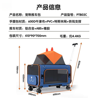 Pet Go out Trolley Portable Shoulder Bag Small Dog Cat Carrier Travel-friendly Pet Transport
