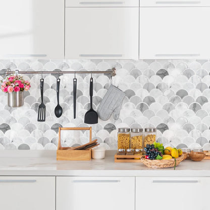 1/10/20pcs Self Adhesive Wall Tiles, Heat Resistant Peel And Stick Kitchen Backsplash, Waterproof , Stickers For Home Decor